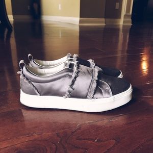 Sam Edelman platform grey slip ons, size 8.5